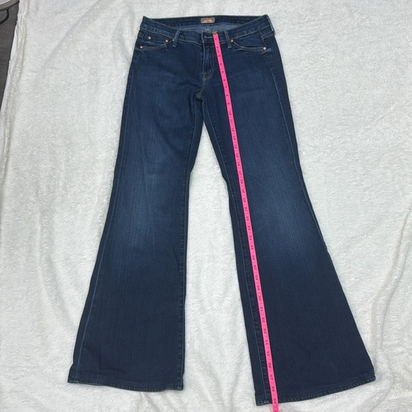 MOTHER THE WILDER DARK BLUE FLARE JEANS - Picture 6 of 13